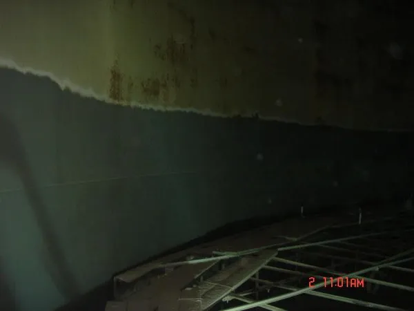 Tank Shell Blasting Close-up